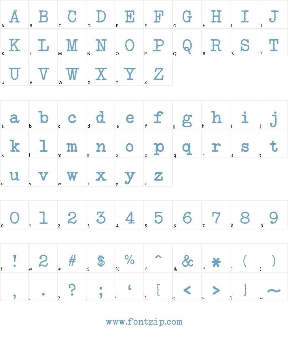 NeoBulletin Trash Font Character